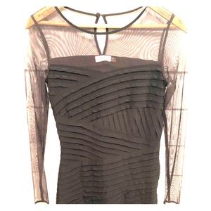 Sheer long sleeve dress